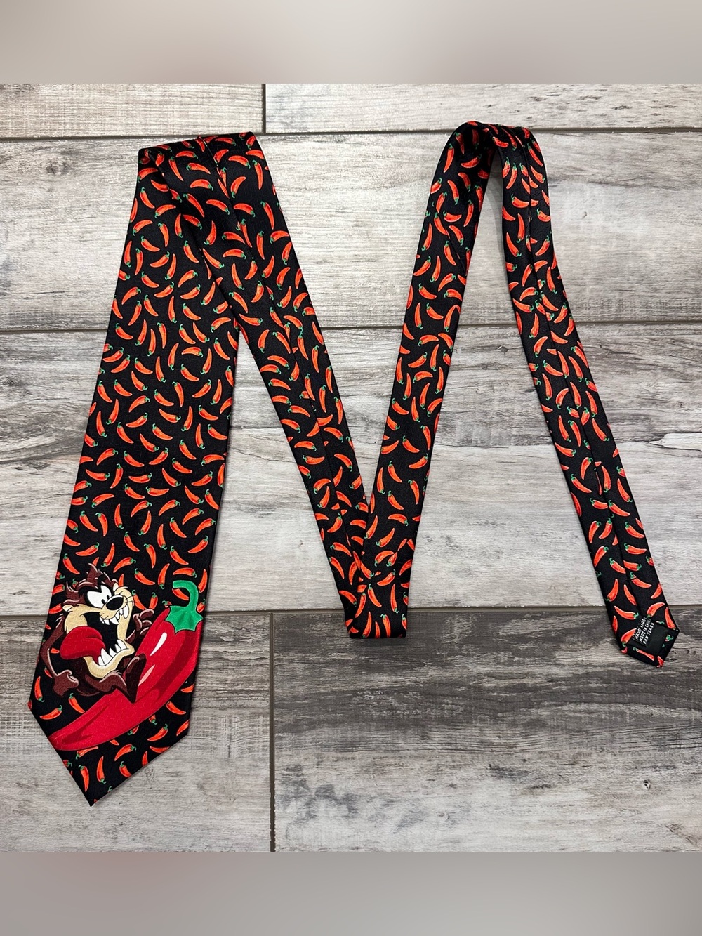 Warner Bros. Black Tie with Taz and Red Chili Pepper